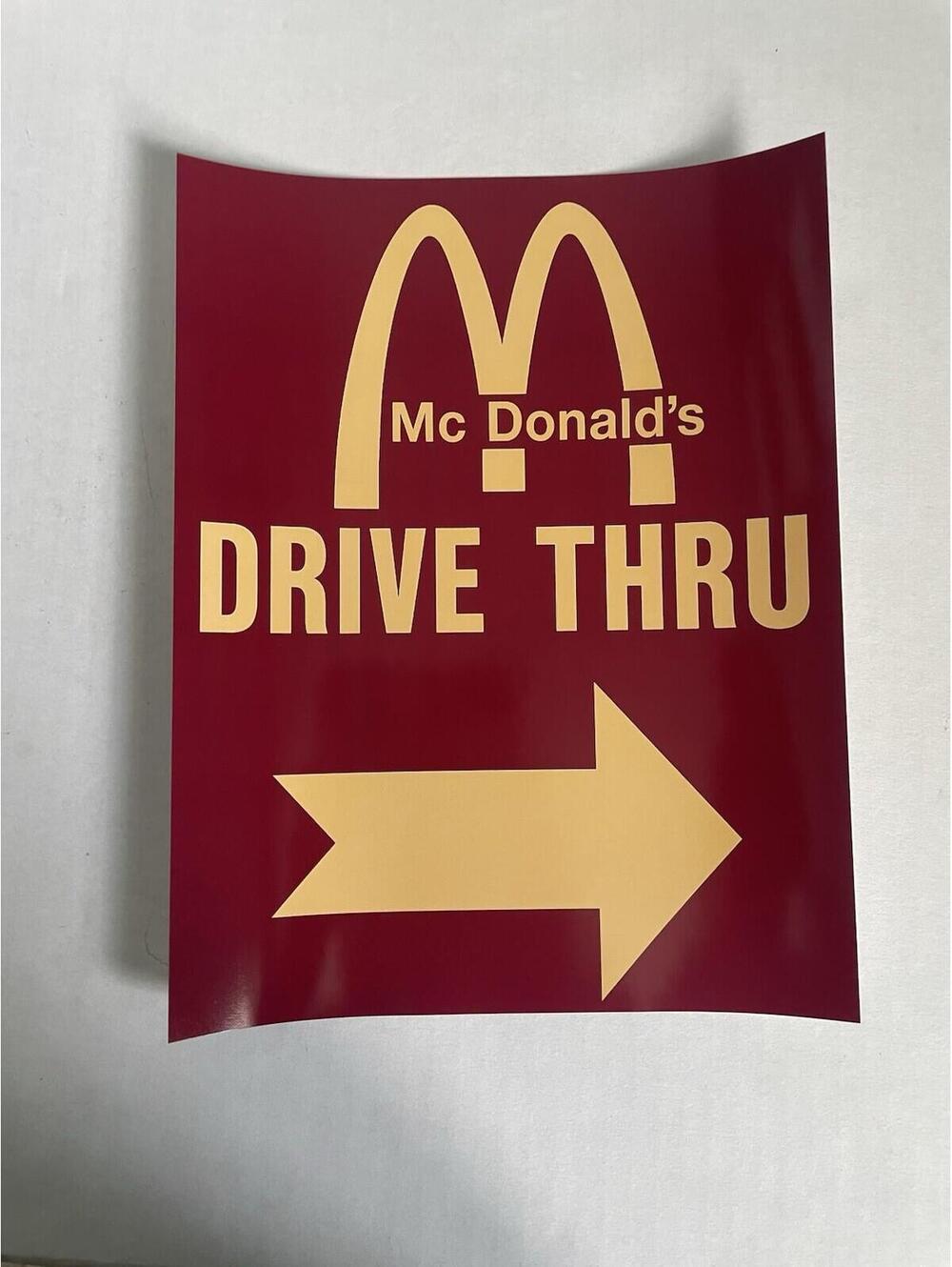 McDonalds Drive Through Happy Meal REPRINT Display Sign Ad McDonald’s Poster